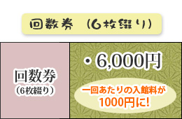 �񐔌��i6���Ԃ�j�@6,000�~